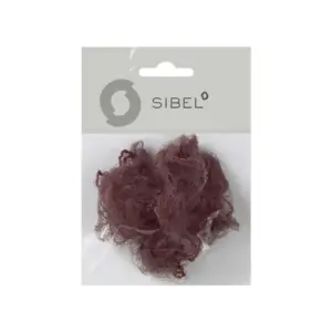 Mrežica za kosu s gumom Sibel 2 kom - Tamnosmeđa