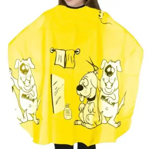 Ogrtač za šišanje Dječji Eurostil Dogs Žuti - Čičak (X)