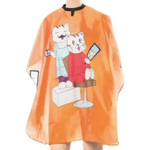 Ogrtač za šišanje Dječji Eurostil Cats Narančasti - Čičak (X)