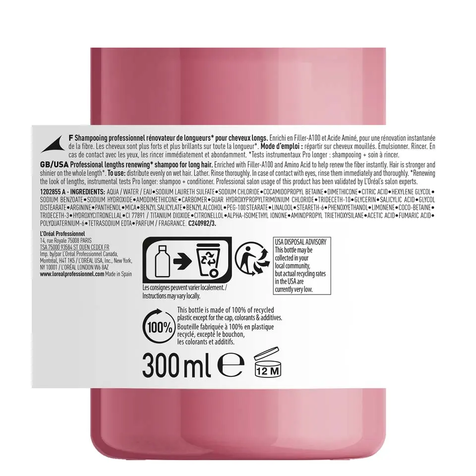 Šampon za dugu i oštećenu kosu Loreal SE Pro Longer - 300 ml (R) - Slika 3