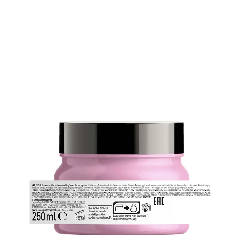 Maska za nediscipliniranu kosu Loreal SE Liss Unlimited - 250 ml (R) - Slika 3