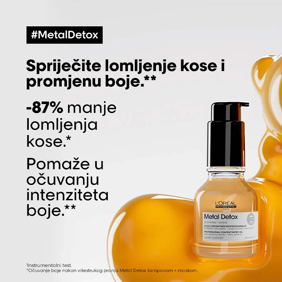 Ulje za kosu Loreal SE Metal Detox - 50 ml (R) - Slika 2