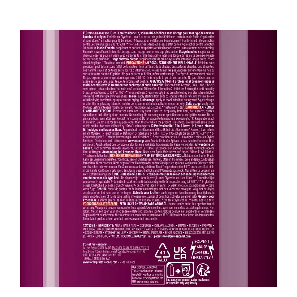 Pjena za kosu za kovrče Loreal Curl Expression 10 u 1 - 250 ml (R) - Slika 3