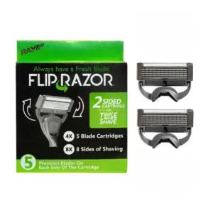 Žileti Flip Razor s 5 oštrica Refil 2 kom dvostrani - Green