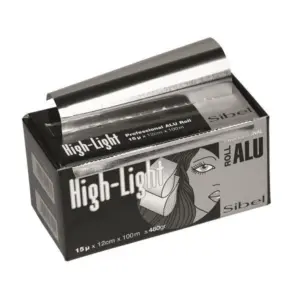 Folija za pramenove Aluminijska Sibel 15 my 12 cm - 100 m (Outlet)