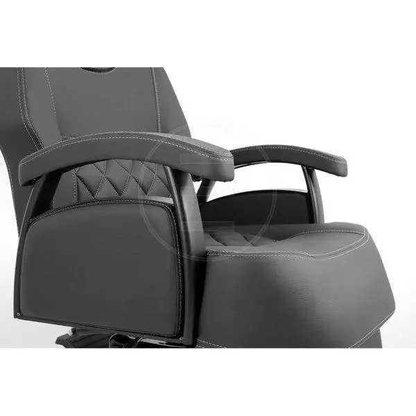 Stolica frizerska Muška Berberska Alpeda Crna - Black Edition Hercules - Slika 5