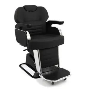 Stolica frizerska Muška Berberska Alpeda Crna - Boss Chrom Edition A