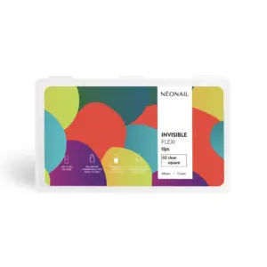 Tipse za nokte NeoNail Invisible Flexi 300 kom - 02 Clear Square