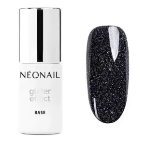 Baza temeljni premaz za UV gel NeoNail 7,2 ml - Glitter Black Shine (Outlet)