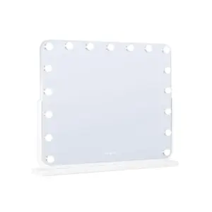 Ogledalo Smile Hollywood x 17 lampi dimmable Usb C stolno 48 x 57 cm - Bijelo (X)