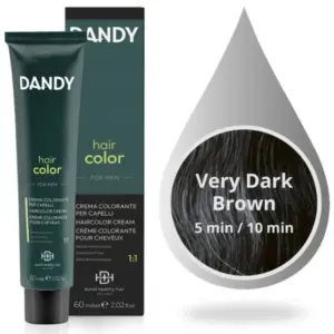 Boja za kosu Muška Dandy 60 ml - 2 Very Dark Brown