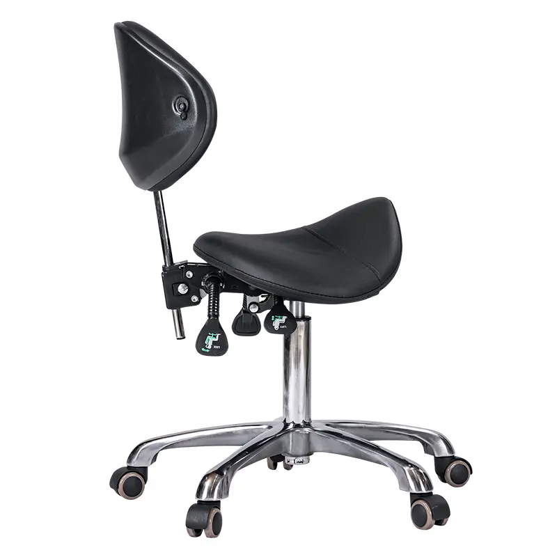 Stolica pomoćna s naslonom Marvento Saddle - Crna - Slika 3
