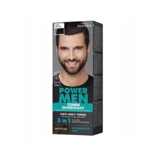 Toner za bradu, brkove i kosu Joanna Power Men 80 g - 02 Dark Brown
