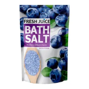 Sol za kupanje i pedikuru Fresh Juice 500 g - Salt Blueberry & Black Cherry
