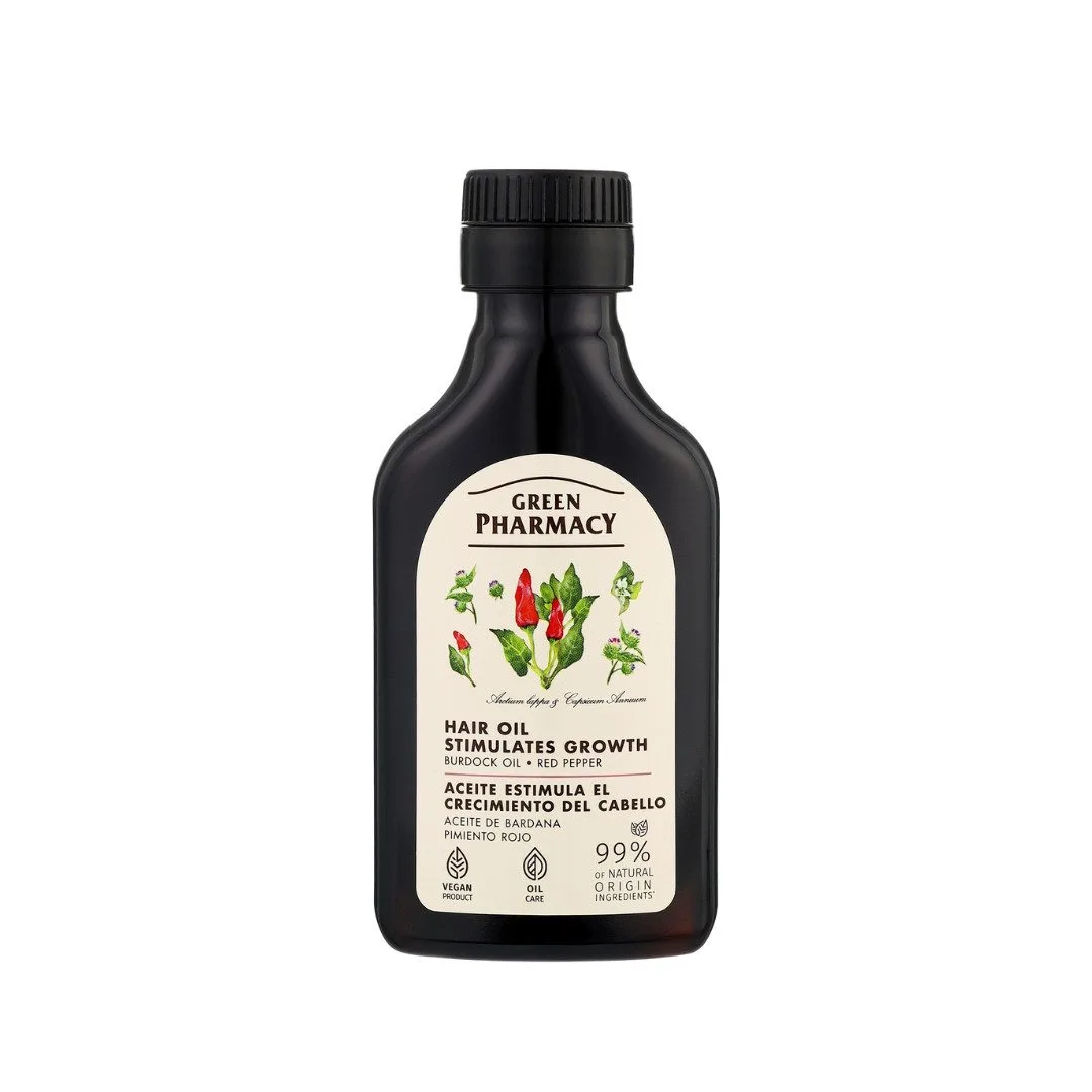 Ulje za rast kose Green Pharmacy 100 ml - Burdock Oil and Red Pepper