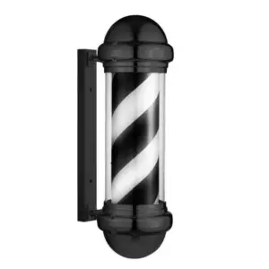 Brijačka berberska reklama Eurostil Barber Pole Crna - 78 cm