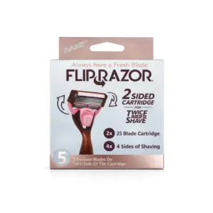 Žileti Flip Razor s 5 oštrica Refil 2 kom dvostrani - Lady