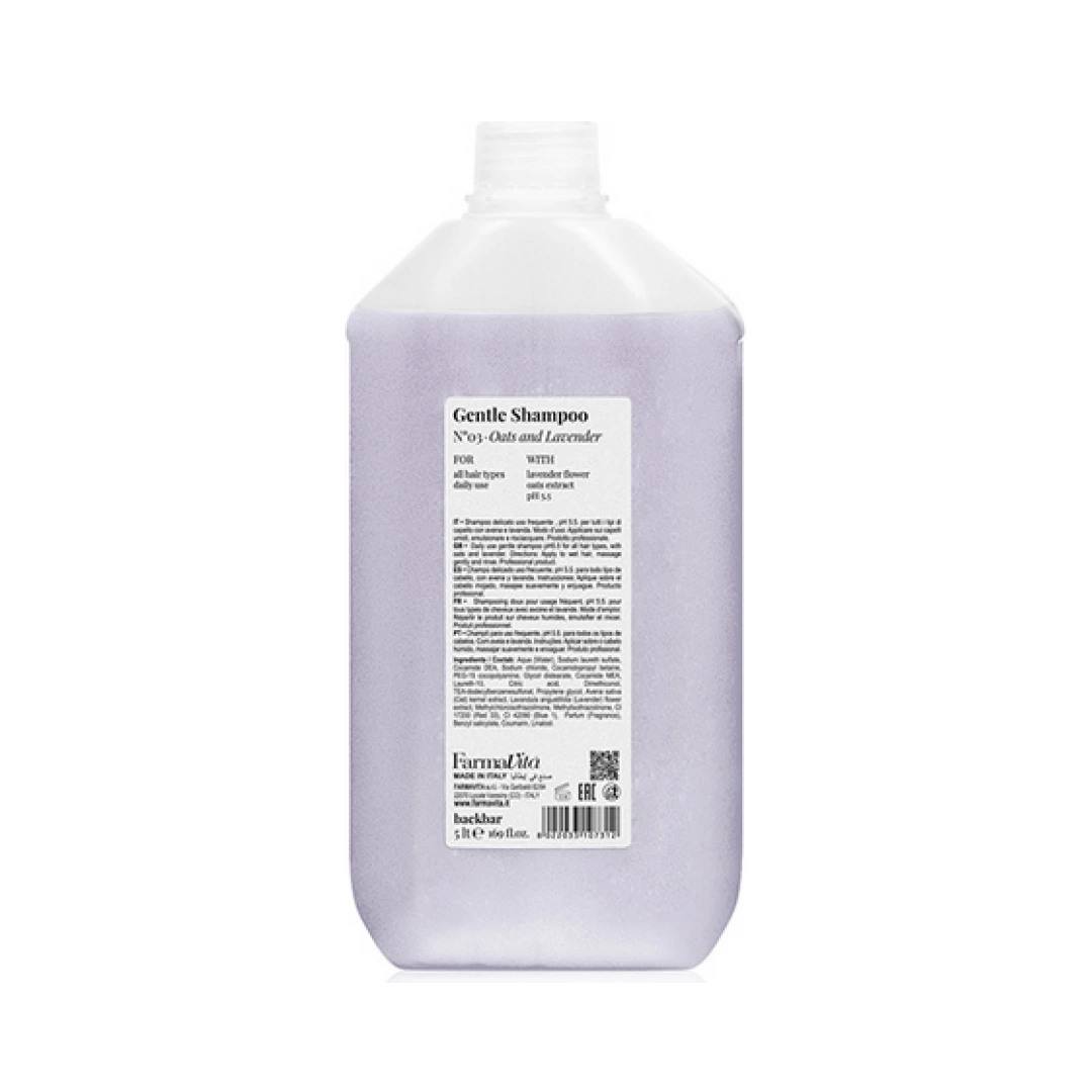 Šampon za sve tipove kose FarmaVita Backbar Zob i lavanda 5000 ml - Gentle