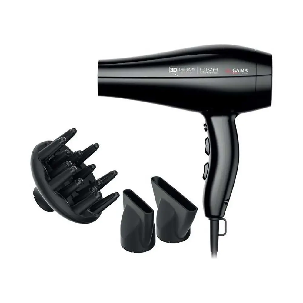 Fen za kosu Gama Diva 3D Therapy - Crni - Slika 3