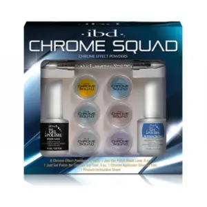 Set gliter puder za UV gel lak IBD Chrome Squad 9 u 1 - Chrome Effect (Outlet)