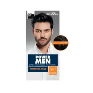 Boja za bradu, brkove i kosu Joanna Power Men - 01 Black