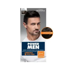 Boja za bradu, brkove i kosu Joanna Power Men - 02 Dark Brown