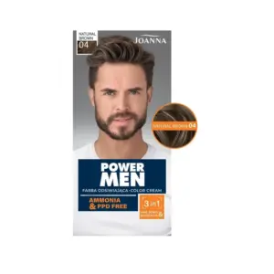 Boja za bradu, brkove i kosu Joanna Power Men - 04 Natural Brown