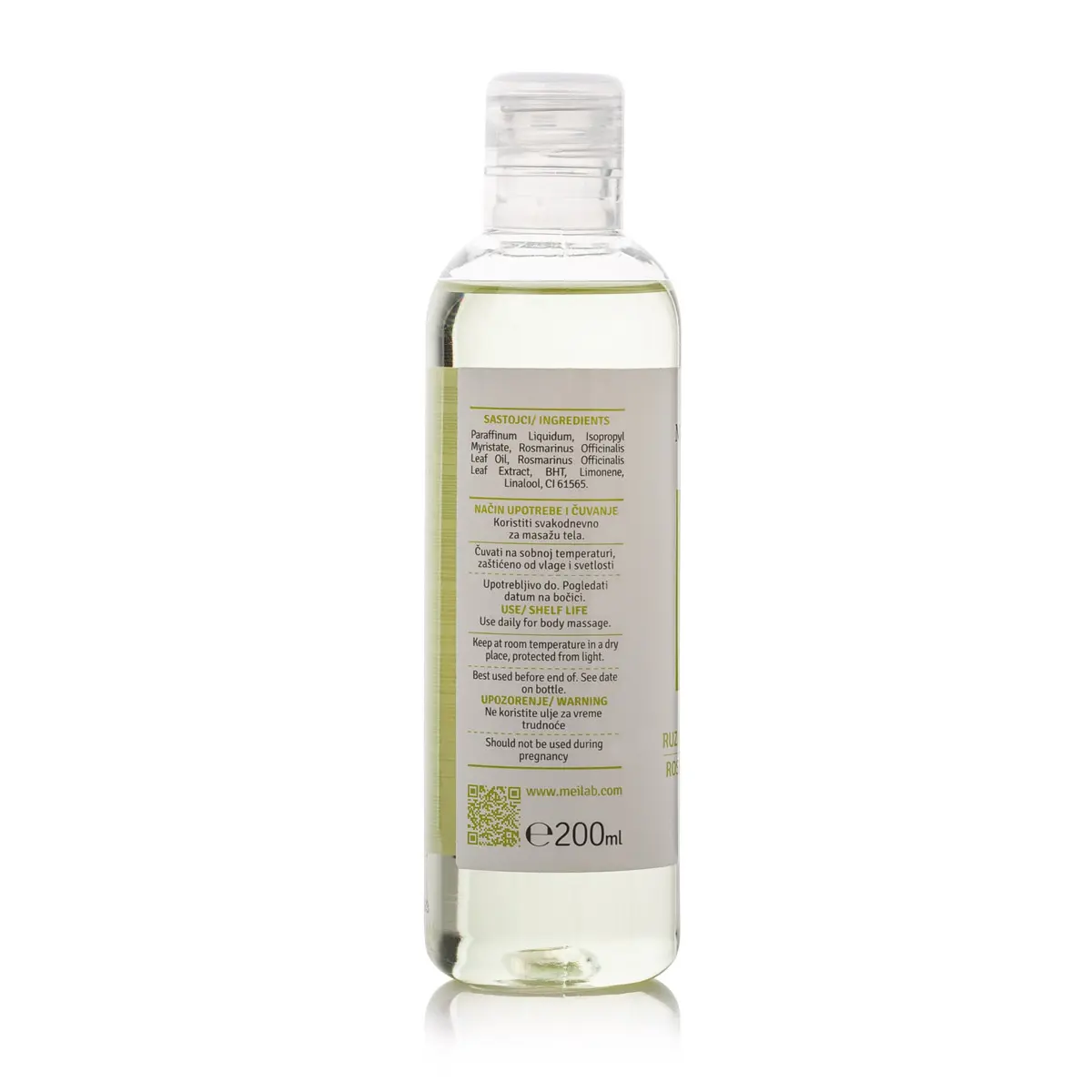 Ulje za masažu MeiLab 200 ml - Relax Ružmarin (X) - Slika 2