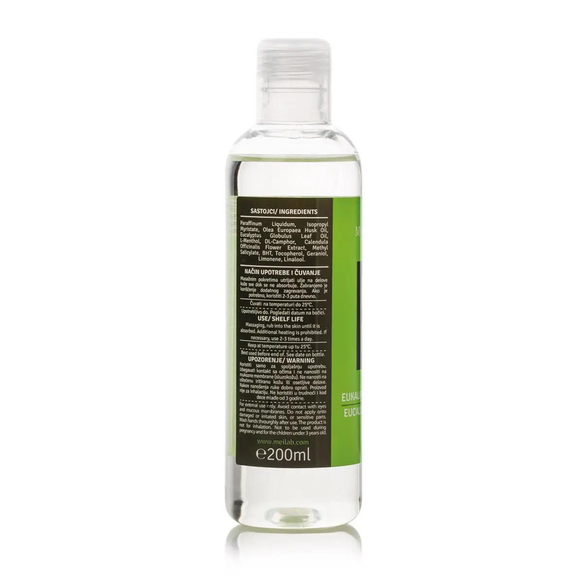 Ulje za masažu MeiLab 200 ml - Aromatherapy Eukaliptus - Slika 2