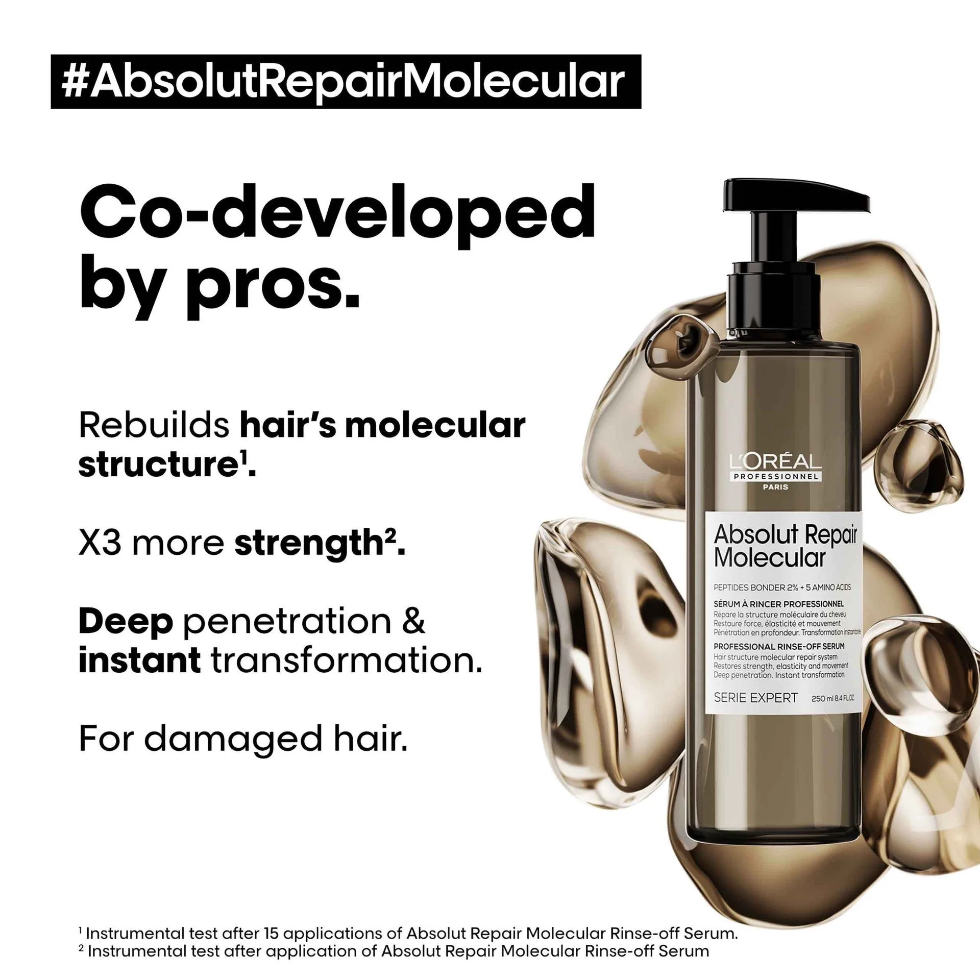 Serum za obnovu kose Loreal SE Absolut Repair Molecular Rinse off - 250 ml (R) - Slika 2