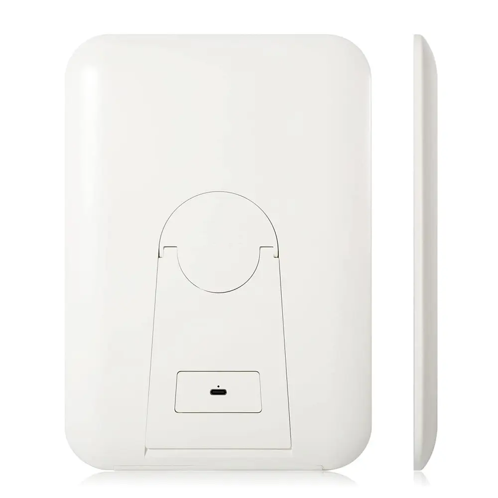Ogledalo Smile LED 3 baterije + Usb C s postoljem 17 x 24 cm - Bijelo (X) - Slika 3