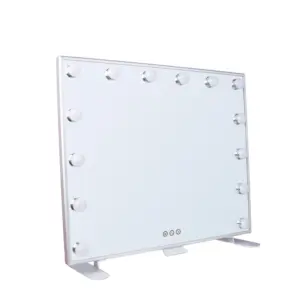 Ogledalo Smile Hollywood x 14 lampi Usb DC stolno 50 x 60 cm - Silver (X)