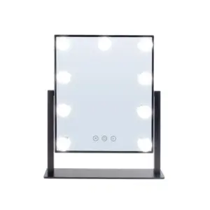 Ogledalo Smile Hollywood stolno 30 x 36 cm - Crno