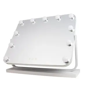 Ogledalo Smile Hollywood x 11 lampi dimmable Usb DC stolno 42 x 50 cm - Bijelo (X)