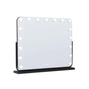 Ogledalo Smile Hollywood x 17 lampi dimmable Usb C stolno 48 x 57 cm - Crno (X)