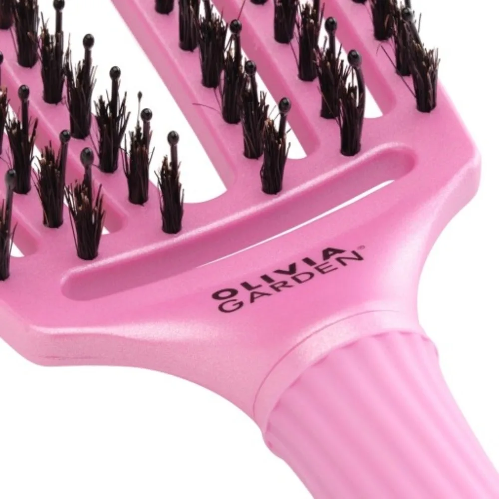 Četka za raščešljavanje Olivia Garden Fingerbrush Nylon Mix - Celestial Pink - Slika 2