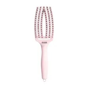 Četka za raščešljavanje Olivia Garden Fingerbrush Nylon Mix - Pastel Pink