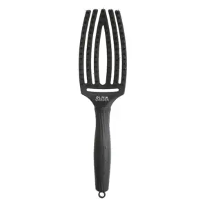 Četka za raščešljavanje Olivia Garden FingerBrush Boar&Nylon - Crna Medium (N)