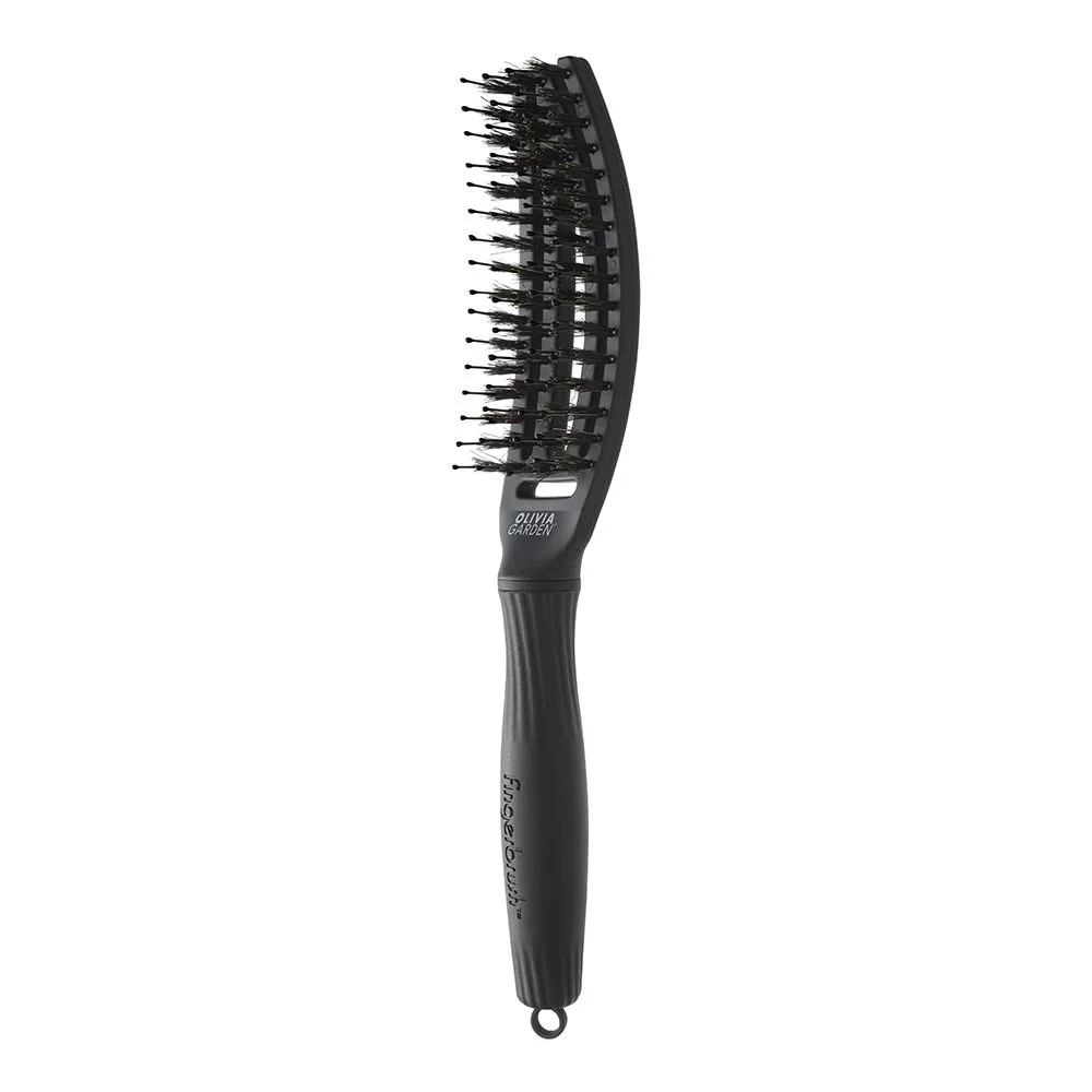 Četka za raščešljavanje Olivia Garden FingerBrush Boar&Nylon - Crna Small (N) - Slika 3