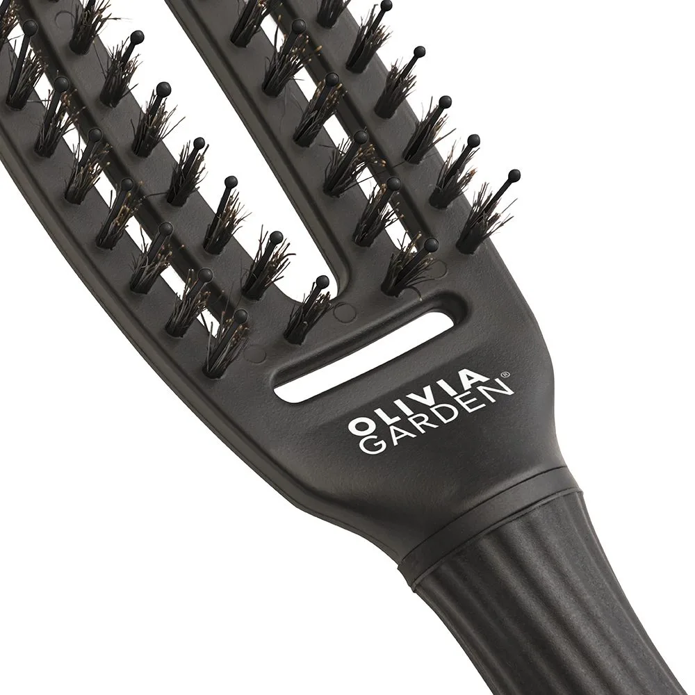 Četka za raščešljavanje Olivia Garden FingerBrush Boar&Nylon - Crna Small (N) - Slika 2