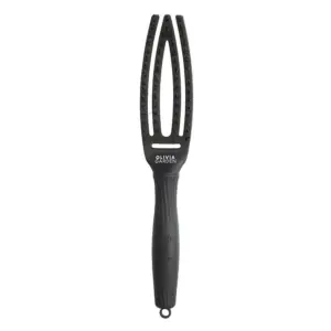 Četka za raščešljavanje Olivia Garden FingerBrush Boar&Nylon - Crna Small (N)