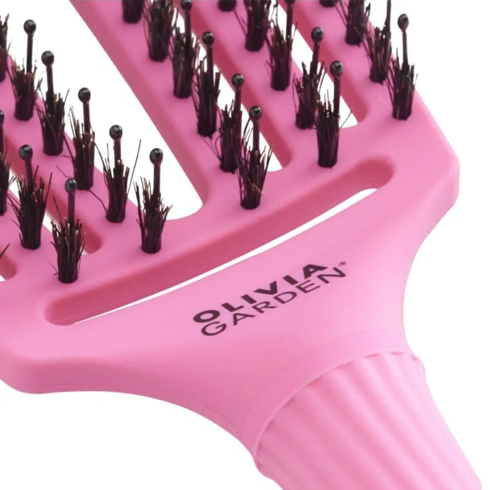 Četka za raščešljavanje Olivia Garden Fingerbrush - Nylon Mix - Bubble Pink - Slika 4