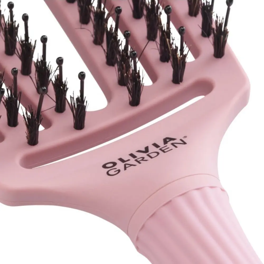 Četka za raščešljavanje Olivia Garden Fingerbrush Nylon Mix - Soft Pink - Slika 4