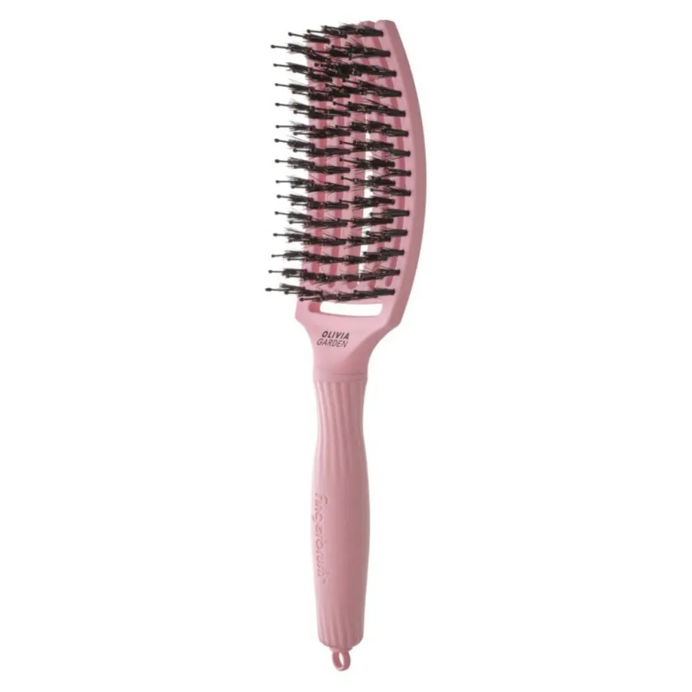 Četka za raščešljavanje Olivia Garden Fingerbrush Nylon Mix - Soft Pink - Slika 2