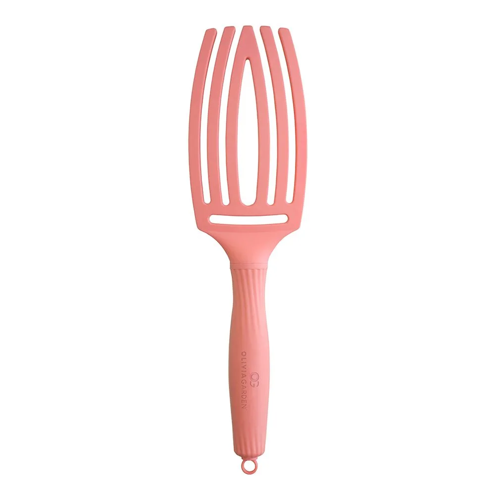 Četka za raščešljavanje Olivia Garden FingerBrush Boar&Nylon - Radiant Peach - Slika 3