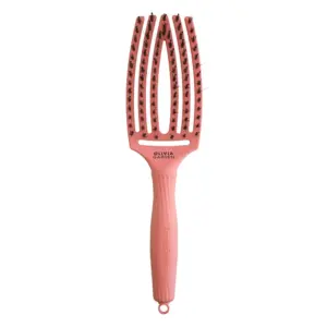 Četka za raščešljavanje Olivia Garden FingerBrush Boar&Nylon - Radiant Peach