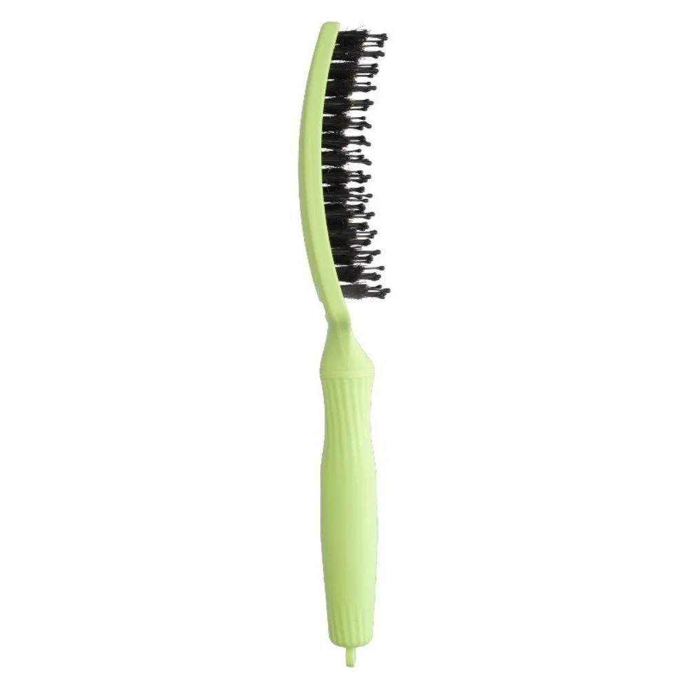 Četka za raščešljavanje Olivia Garden FingerBrush Boar&Nylon - Green Pistachio - Slika 4