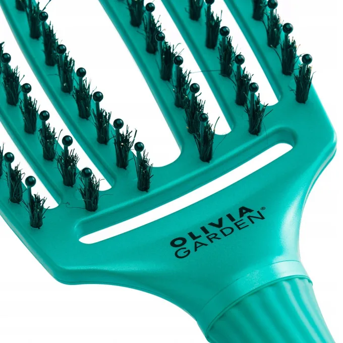Četka za raščešljavanje Olivia Garden Fingerbrush Nylon Mix - Earth Green (X) - Slika 6