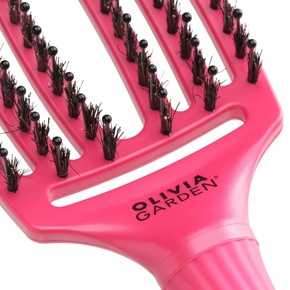 Četka za raščešljavanje Olivia Garden Fingerbrush Nylon Mix - Mars Red (X) - Slika 2