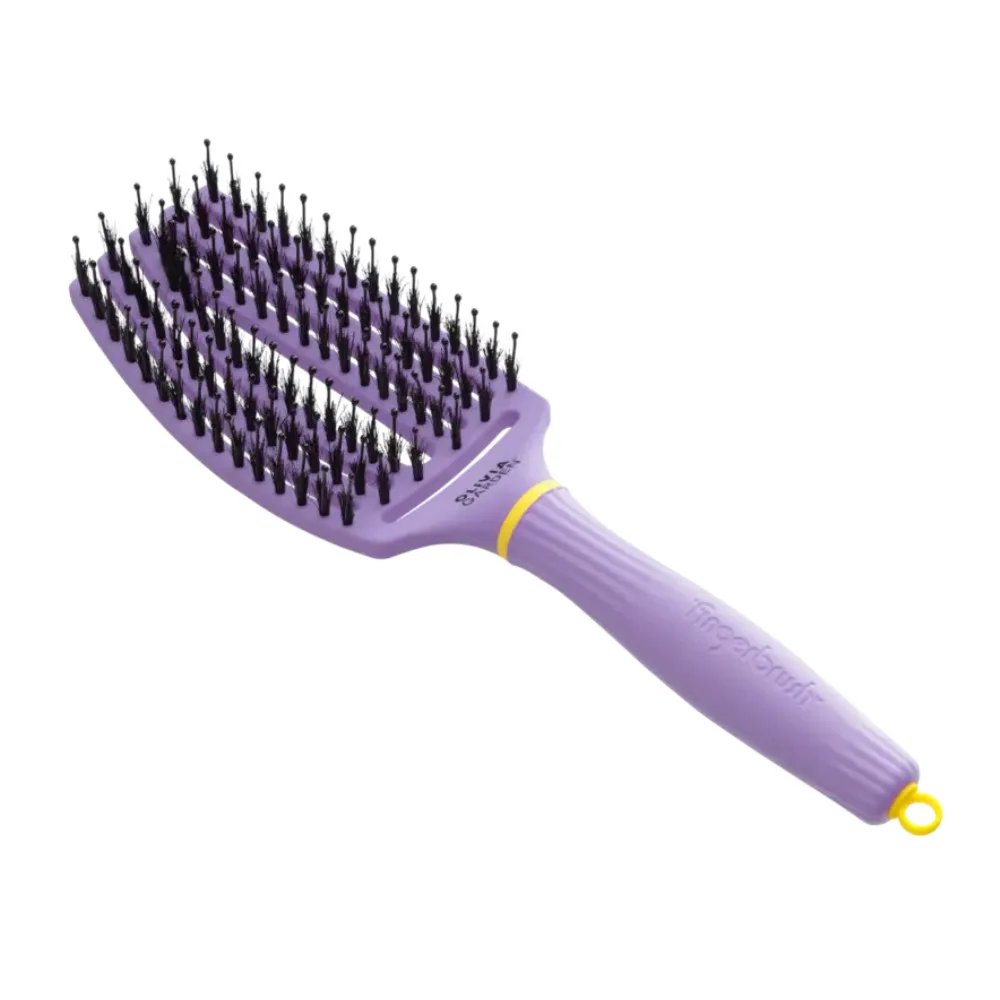 Četka za raščešljavanje Olivia Garden FingerBrush Boar&Nylon - Snuggle Purple - Slika 4